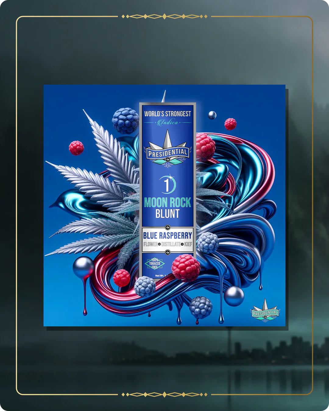 Blue Raspberry Presidential blunt for the Washington blunts page
