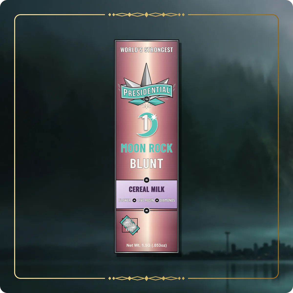 Cereal Milk Presidential Rose Gold Moon Rock Blunt for the Washington blunts page