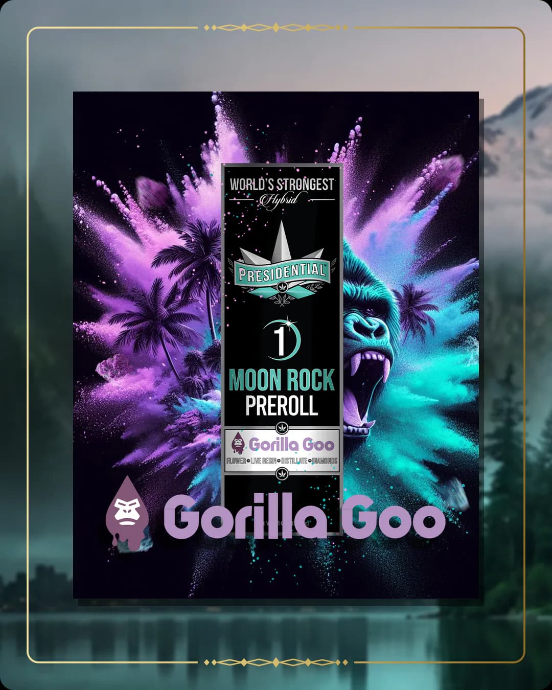 Gorilla Goo Presidential pre-roll for the Washington retailers page