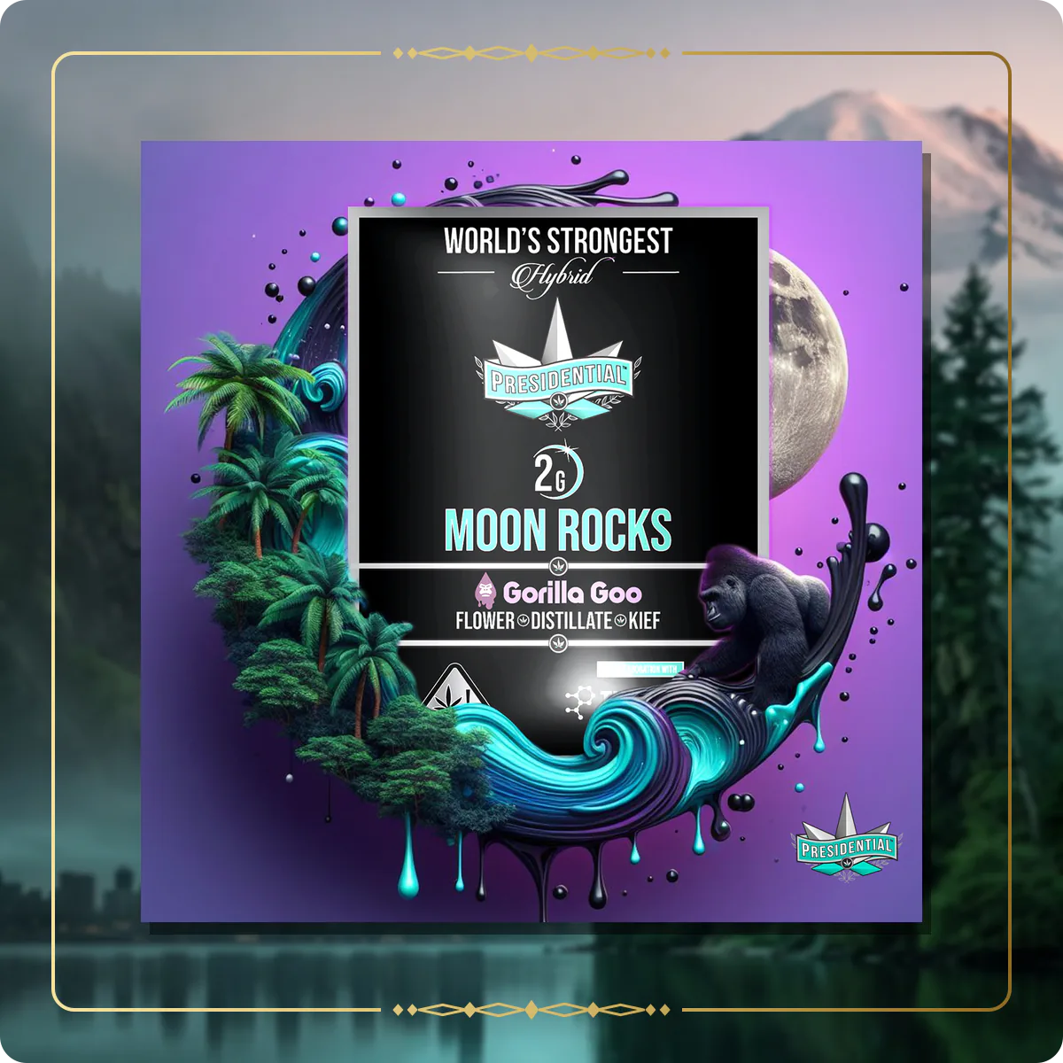 Gorilla Goo Presidential Moon Rock variant 3 for the Washington Gold page
