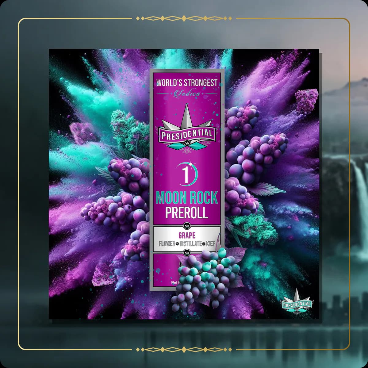 Grape Presidential pre-roll variant 2 for the Washington pre-rolls page
