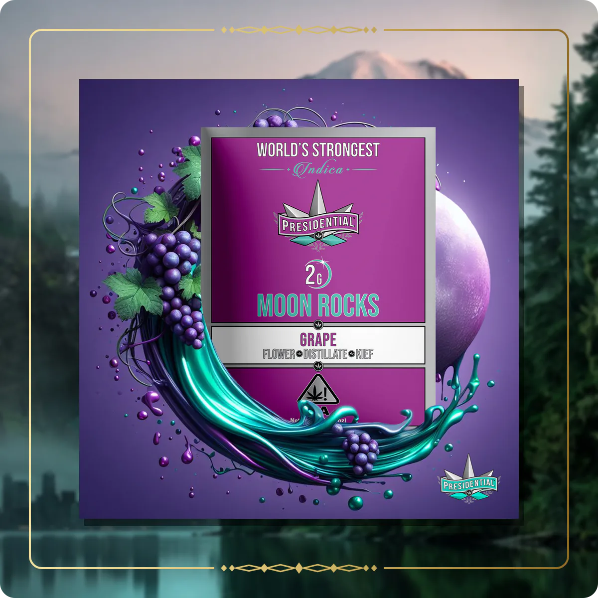 Grape Presidential Moon Rock variant 2 for the Washington Moon Rocks page