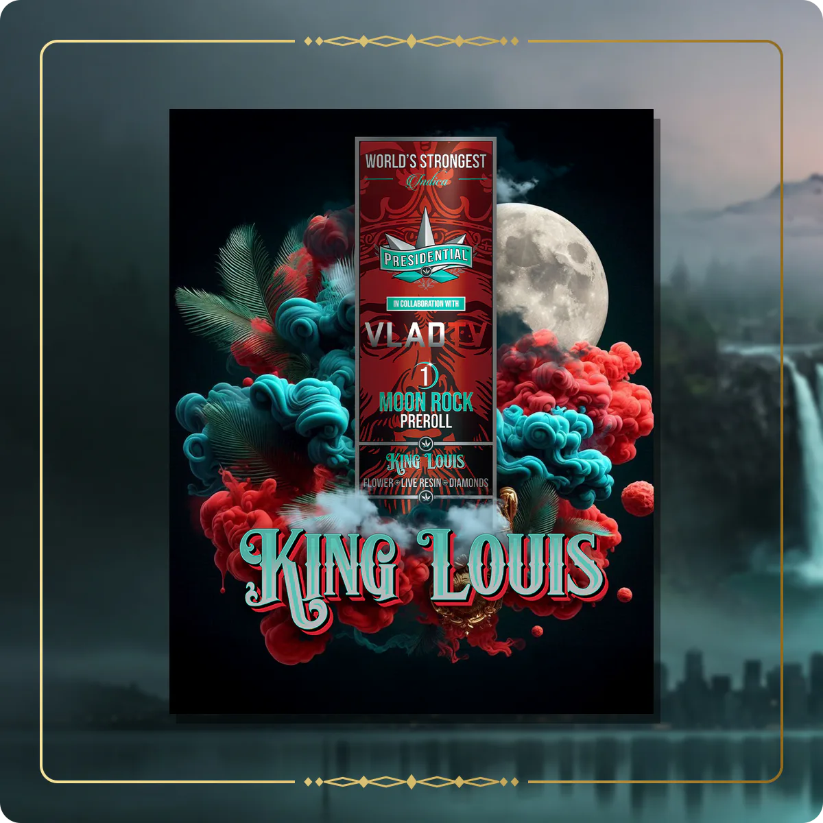 King Louis Presidential pre-roll for the Washington Gold page