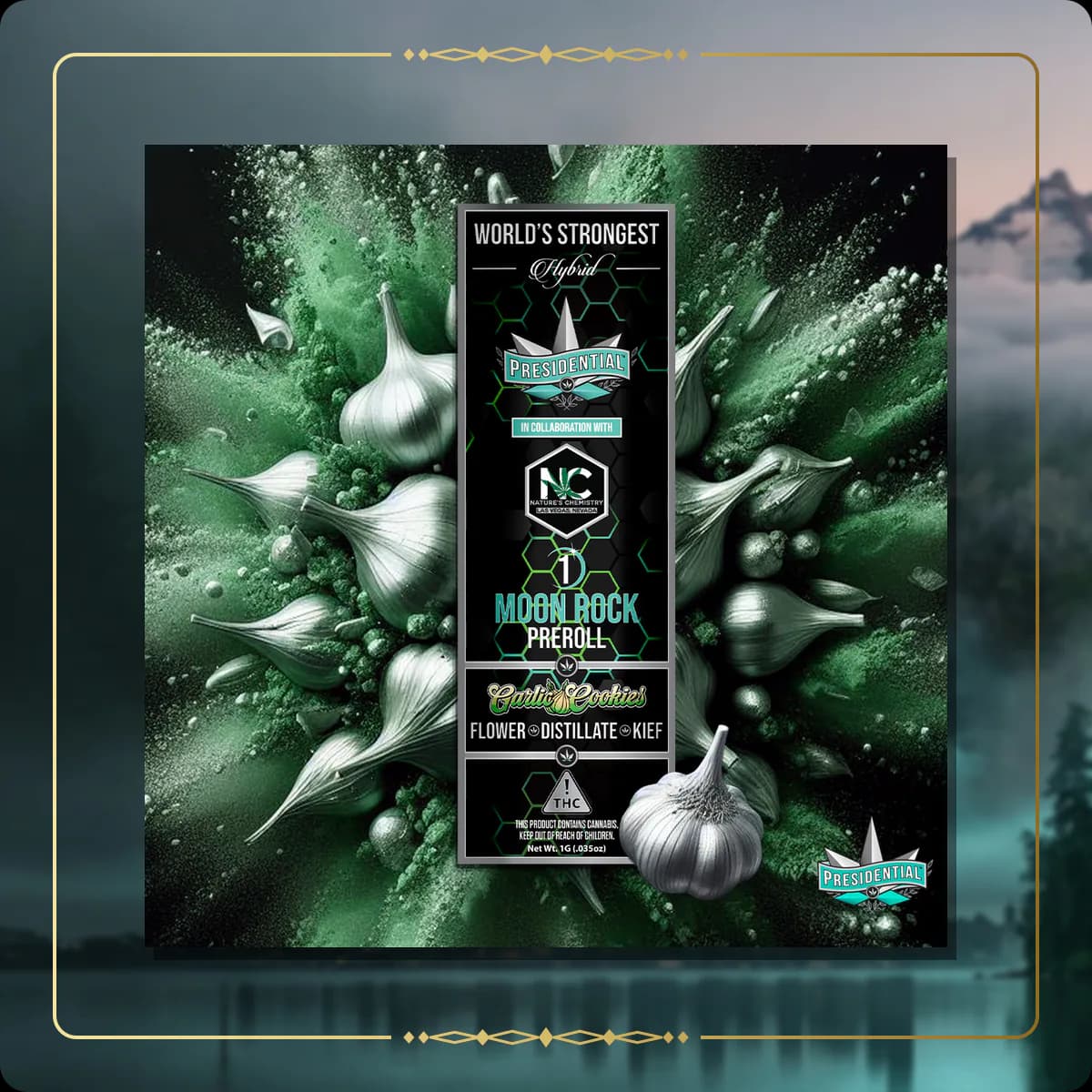 Garlic Cookies Presidential pre-roll variant 2 for the Washington pre-rolls page