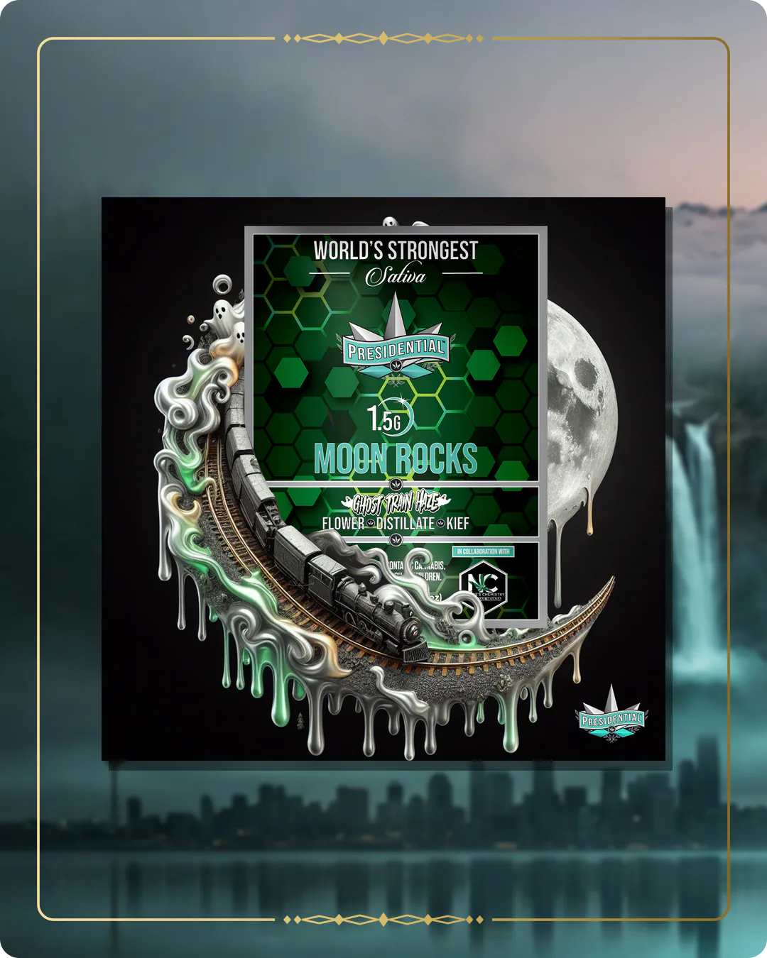 Ghost Haze Train Presidential Moon Rock for the Washington retailers page