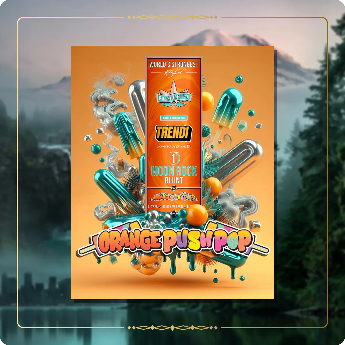 Orange Push Pop Presidential blunt for the Washington Gold page