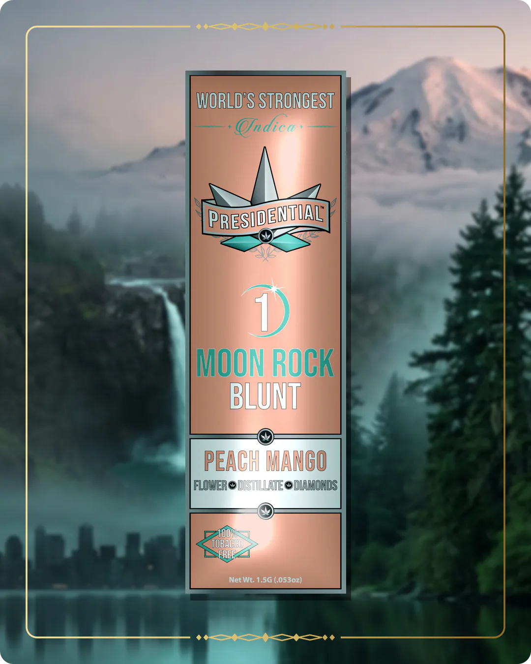 Peach Mango Presidential blunt variant 2 for the Washington brand story