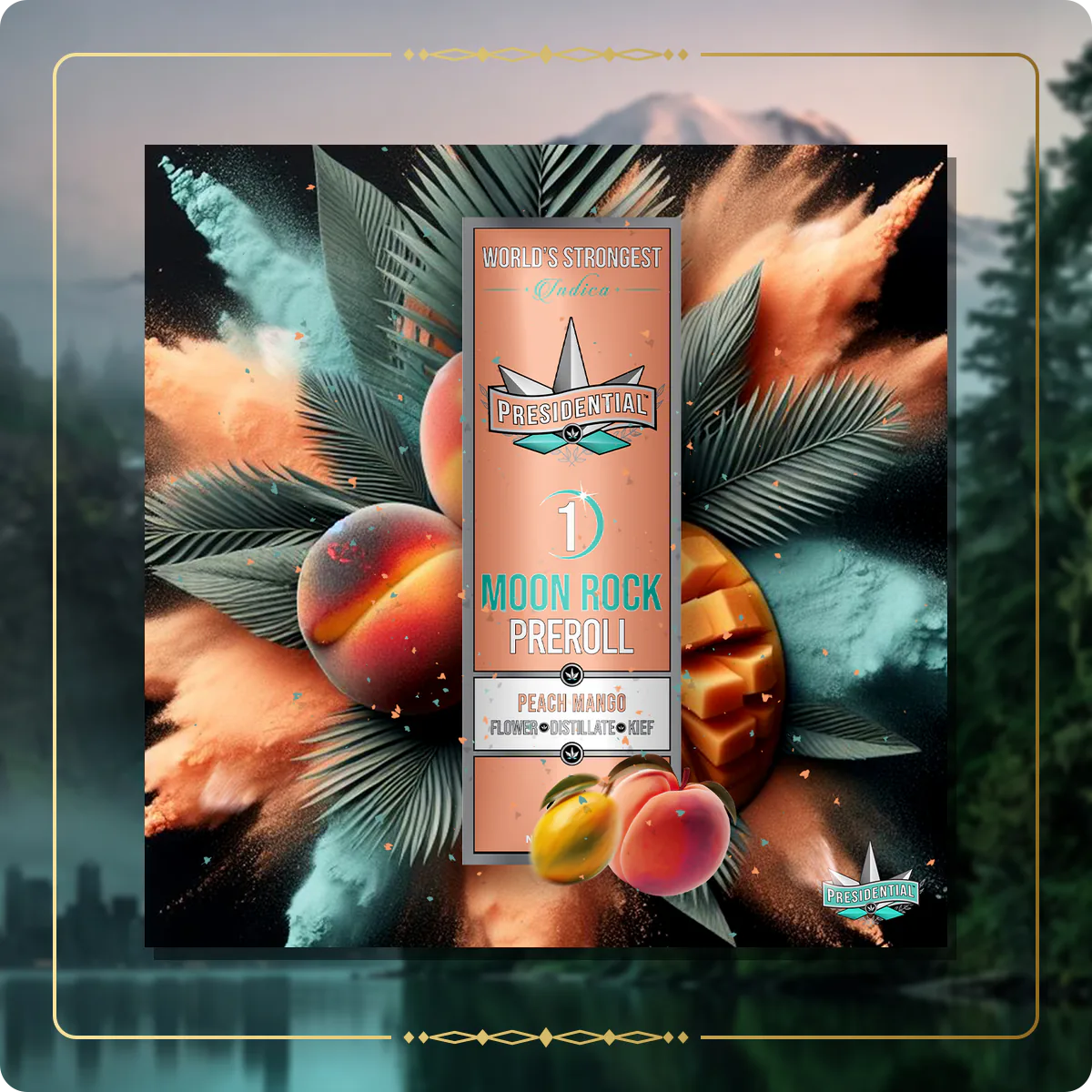 Peach Mango Presidential pre-roll variant 2 for the Washington pre-rolls page