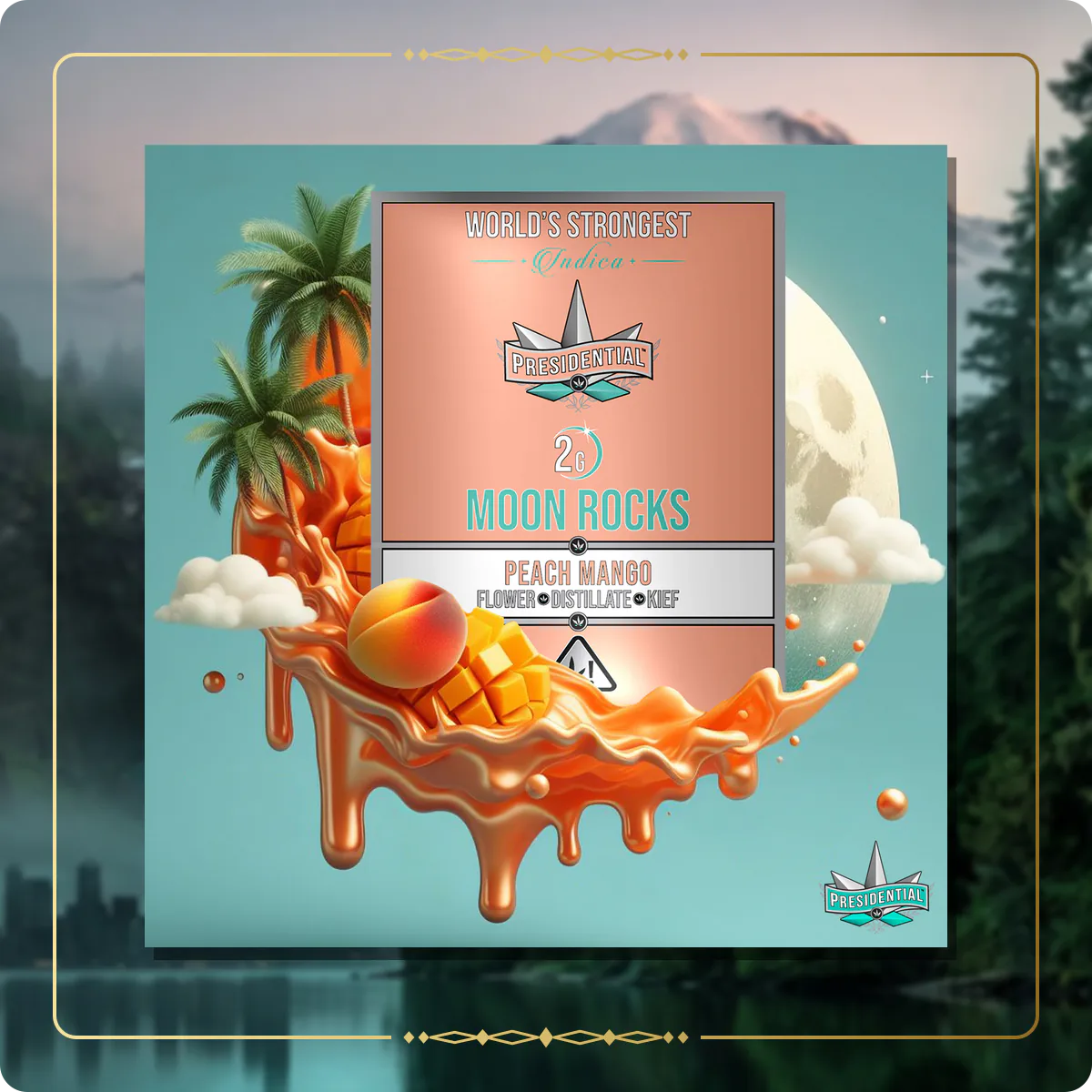 Peach Mango Presidential Moon Rock variant 2 for the Washington Moon Rocks page
