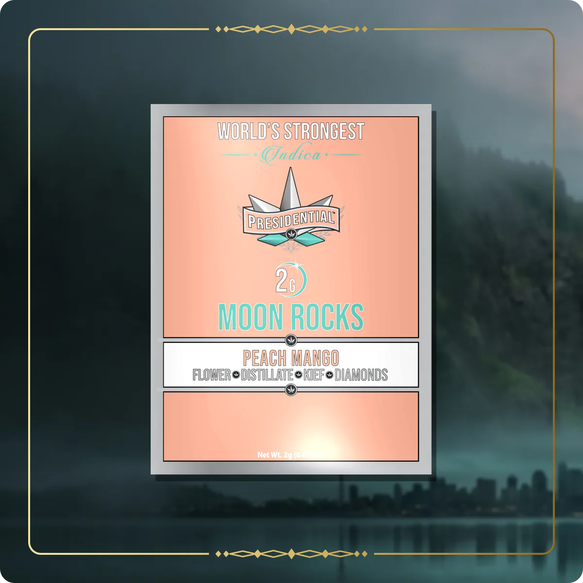 Peach Mango Presidential Moon Rock for the Washington Moon Rocks page
