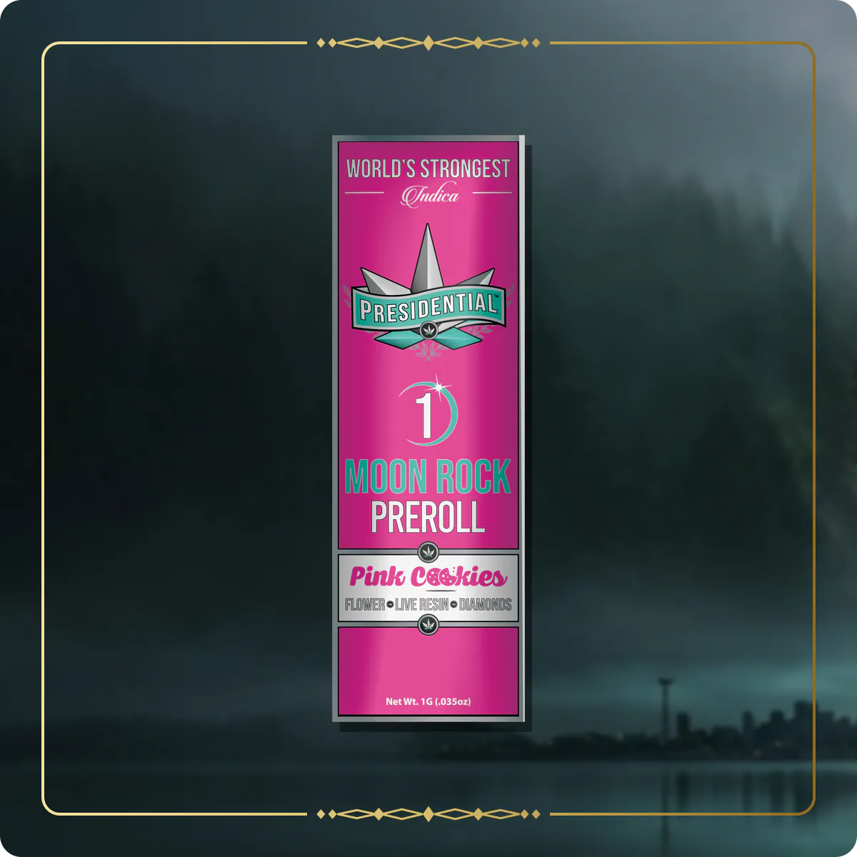 Pink Cookies Presidential pre-roll variant 2 for the Washington Gold page