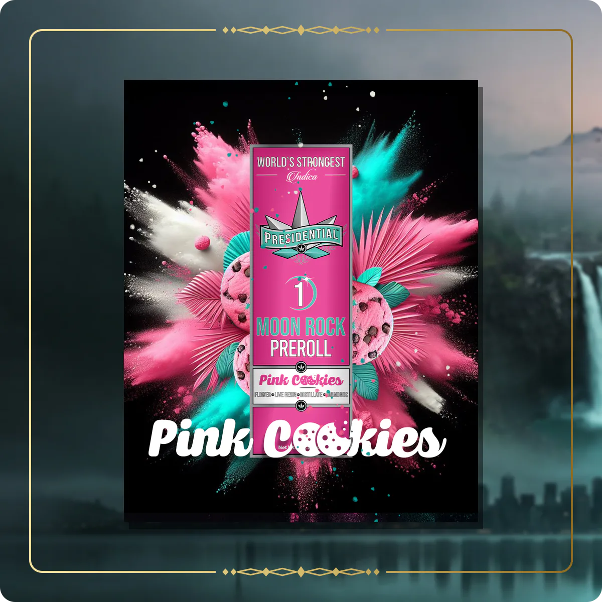 Pink Cookies Presidential pre-roll for the Washington Gold page
