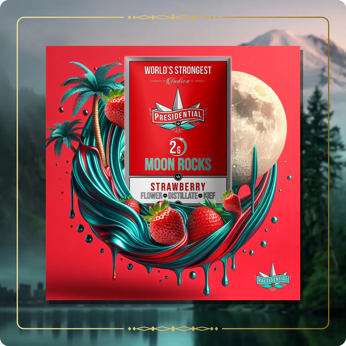 Strawberry Presidential Moon Rock variant 2 for the Washington Moon Rocks page