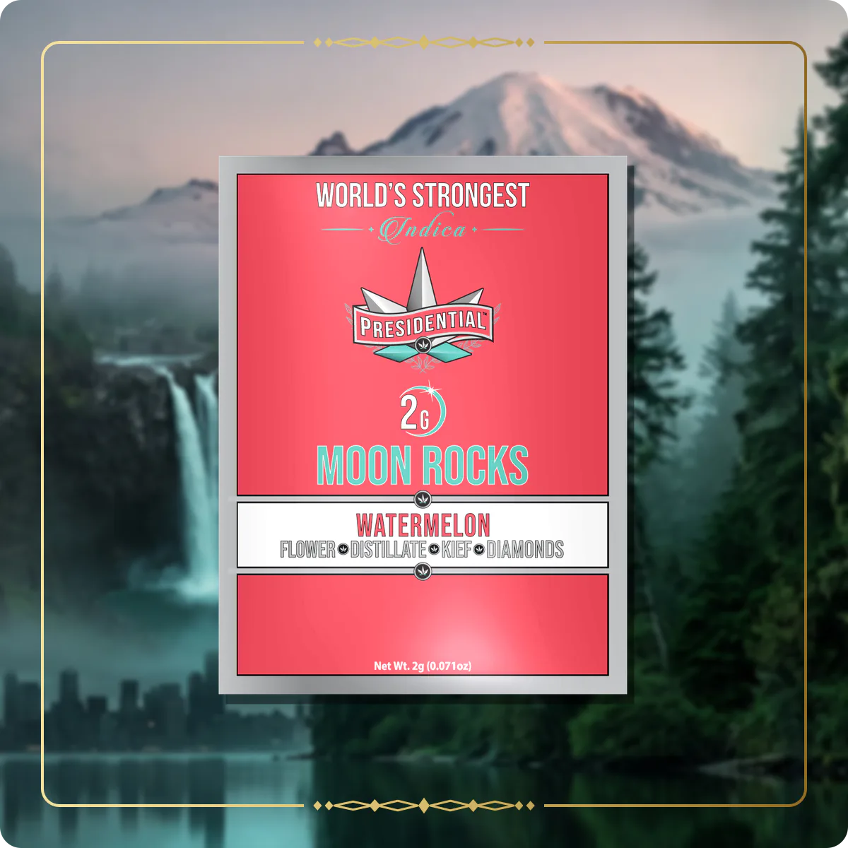 Watermelon Presidential Moon Rock for the Washington Moon Rocks page