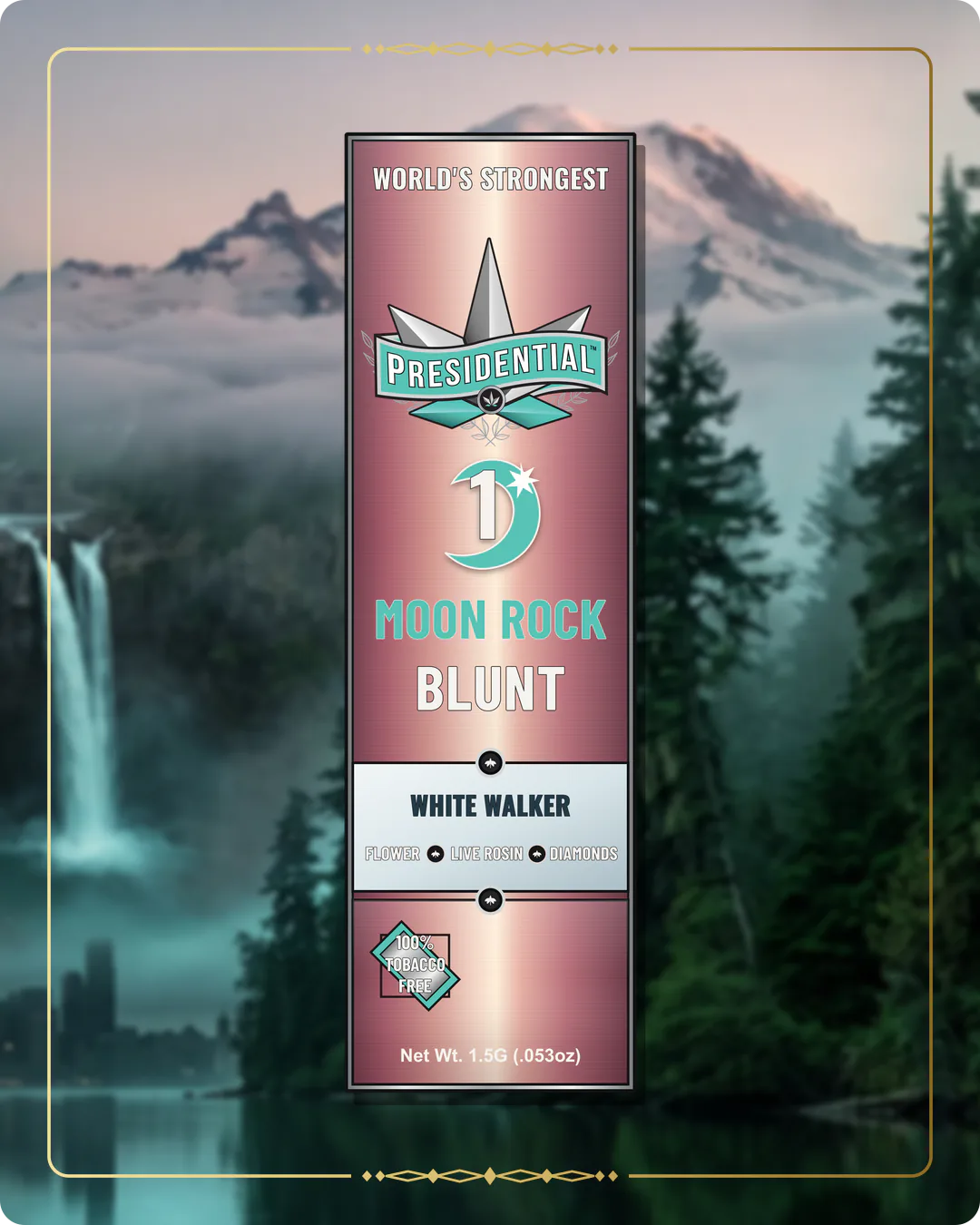 White Walker Presidential Rose Gold Moon Rock Blunt for the Washington Rose Gold page
